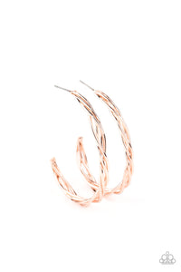 Twisted Tango - Rose Gold Hoop